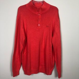 Lacoste | NWOT Men’s Half Button Coral Sweater L